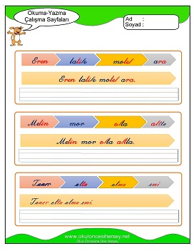 m sesi Grubu Çalışma Sayfaları